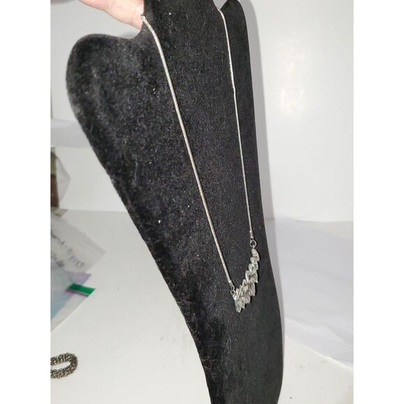 A Silky Snake Chain Rhinestone Necklace Evening Cocktail Sparkly Elegant - Picture 10 of 10